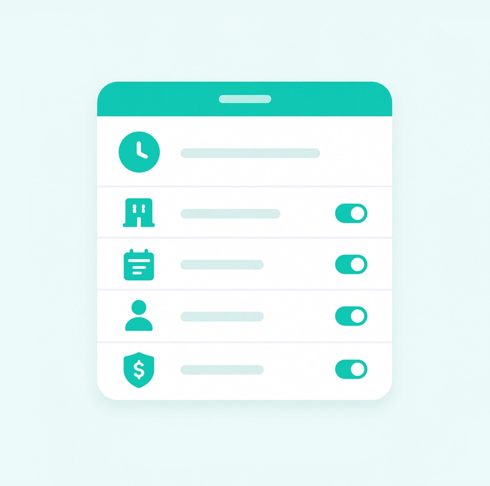 Set hours and services illustration
